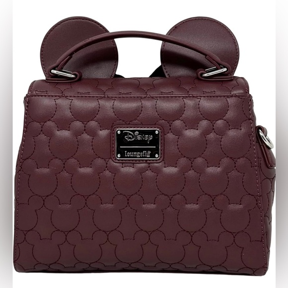 Loungefly Disney Minnie Mouse Quilted Crossbody Satchel Handbag Purse NWT - Picture 5 of 12